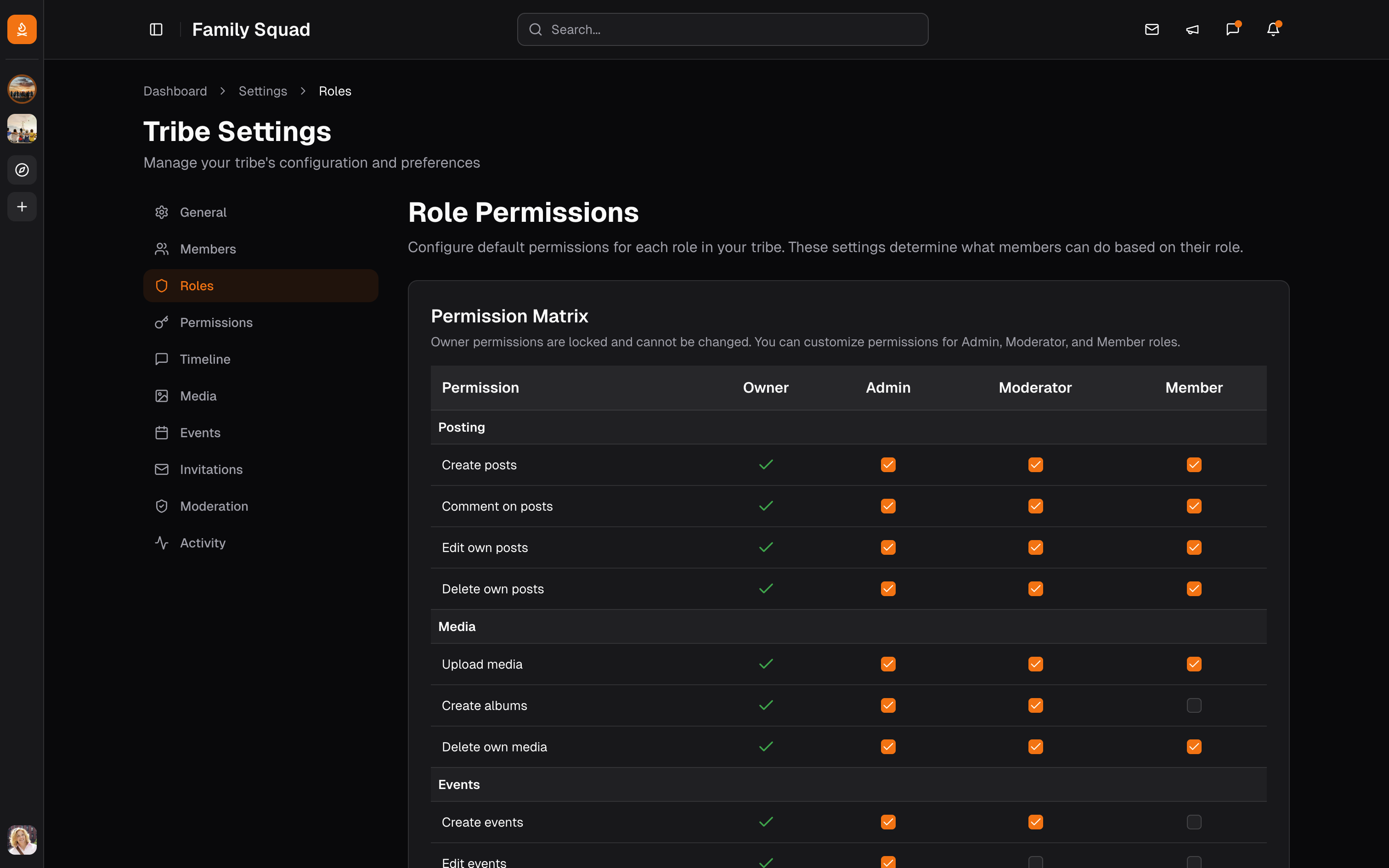 Role Based Permissions